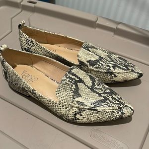Franco Sarto Snake skin loafers